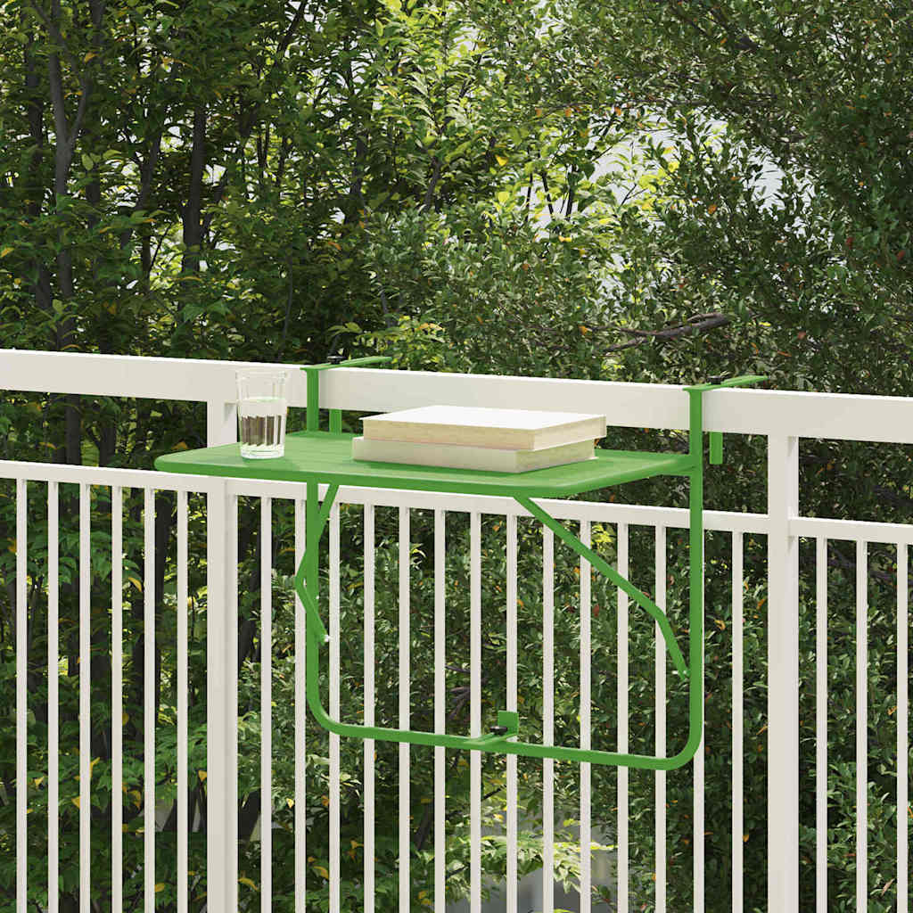 Hanging Balcony Table Green 60 x 39 x 65 cm Steel